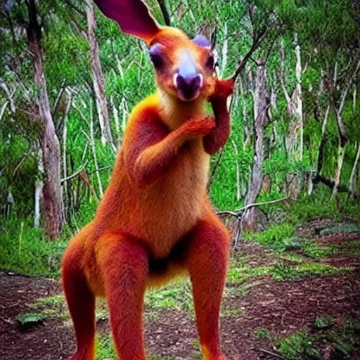 Prompt: wild gummy kangaroo, epic photo