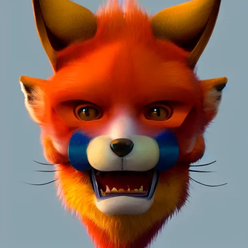 Image similar to character design, anthropomorphic fox wearing oni mask, in the style of killian eng kawase hasui, artstation trending, 8 k, octane render, photorealistic, volumetric lighting caustics, surreal