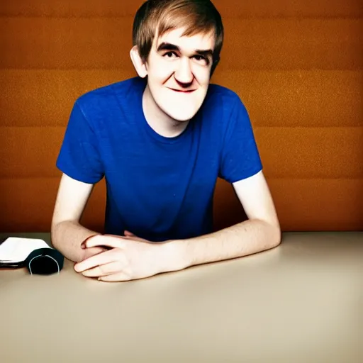 Prompt: bo burnham inside of the internet