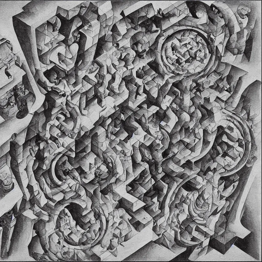 Image similar to subconscious psyche by escher