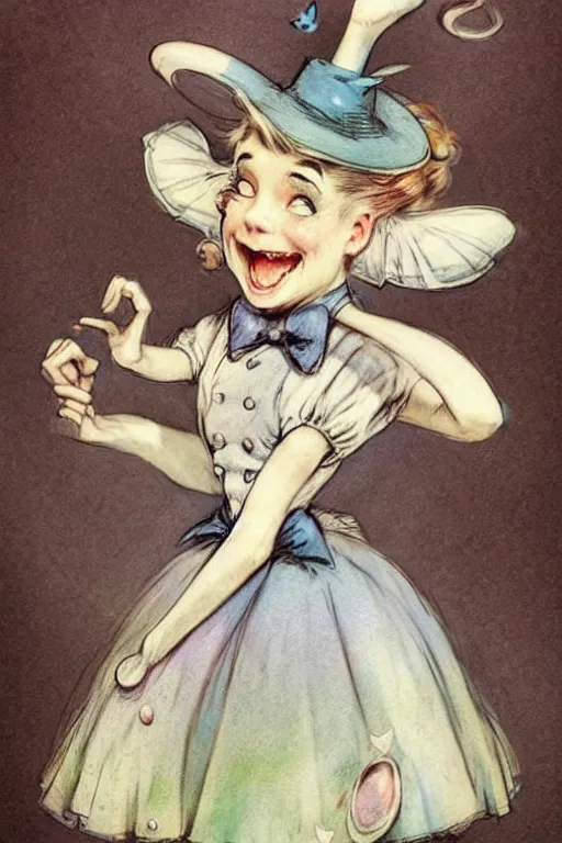 Image similar to (((((1950s alice in wonderland. muted colors.))))) by Jean-Baptiste Monge !!!!!!!!!!!!!!!!!!!!!!!!!!!