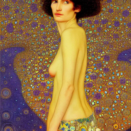 Prompt: mandelbulb portrait of a beautiful woman by moebius, klimt