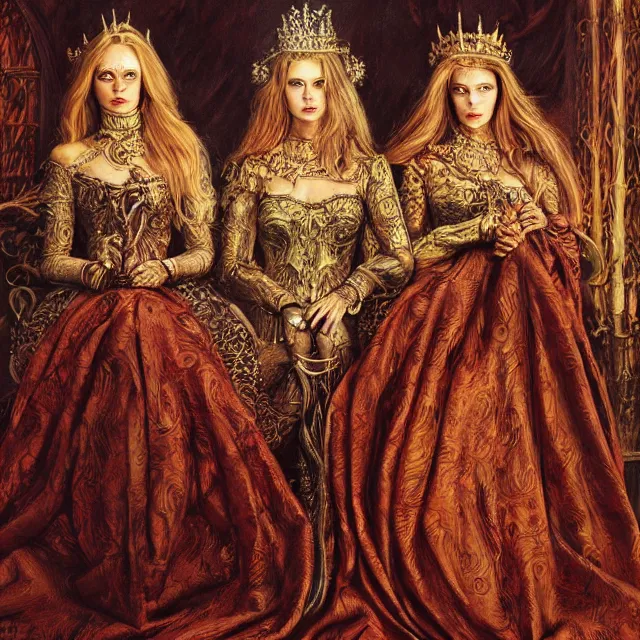 Prompt: a painting of the queens will play by johfra bosschart, dark fantasy art, high detail, trending on artstation