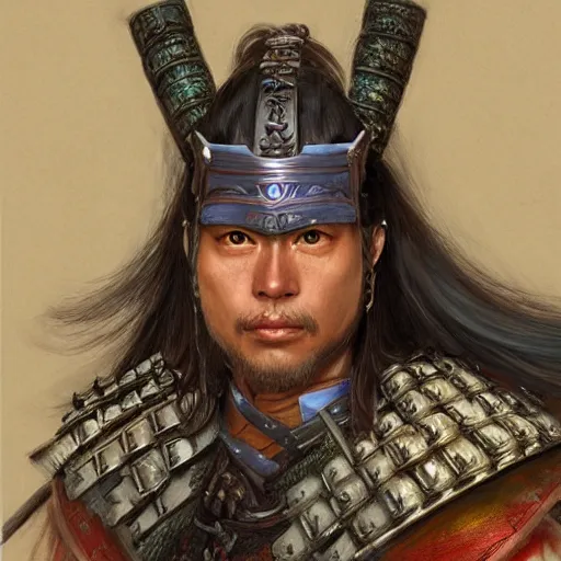 Prompt: samurai warrior as a fantasy d&d character, portrait art by Donato Giancola and James Gurney, digital art, trending on artstation