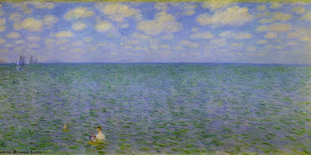 Prompt: monet was fuming at the computer, by monet