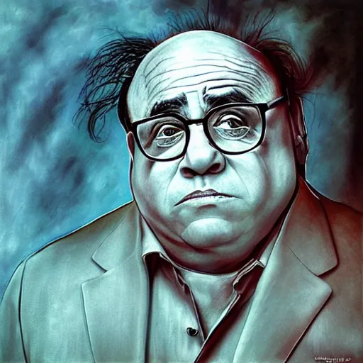 Prompt: surreal art of Danny Devito, vast, extreme detail