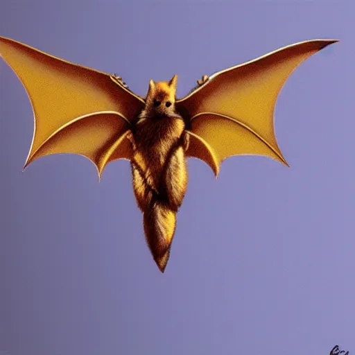 Prompt: golden bat, hyper realistic, hd,