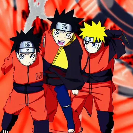 Image similar to naruto as an akatsuki member with sharinggan,