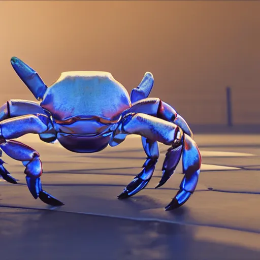 Prompt: ultra realistic 8k unreal engine crab on blockchain