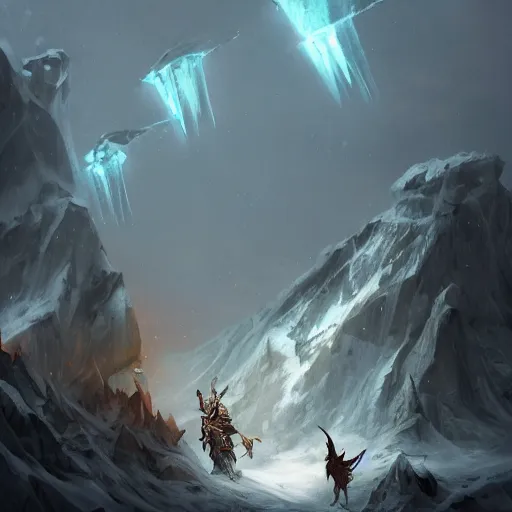 Image similar to medieval knights killed by icestakes in the arctic, ice spikes errupt from the ground, grimdark, 8 k, tending on artstation, octane render, photograph, photorealistic, in style of peter mohrbacher