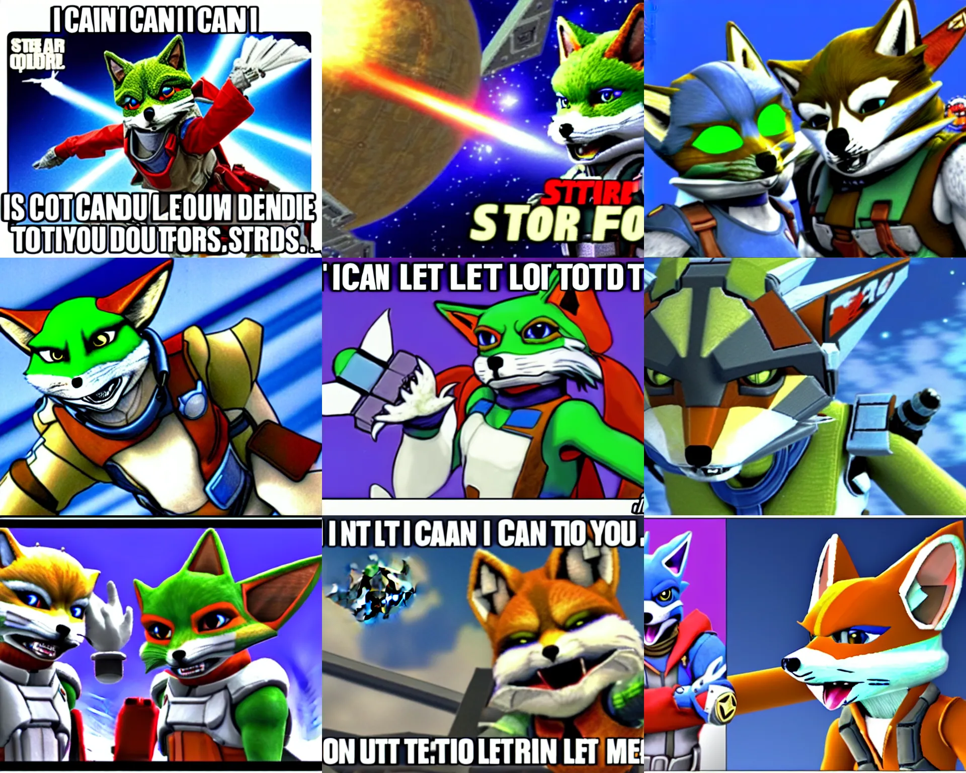 Prompt: i can't let you do that star fox