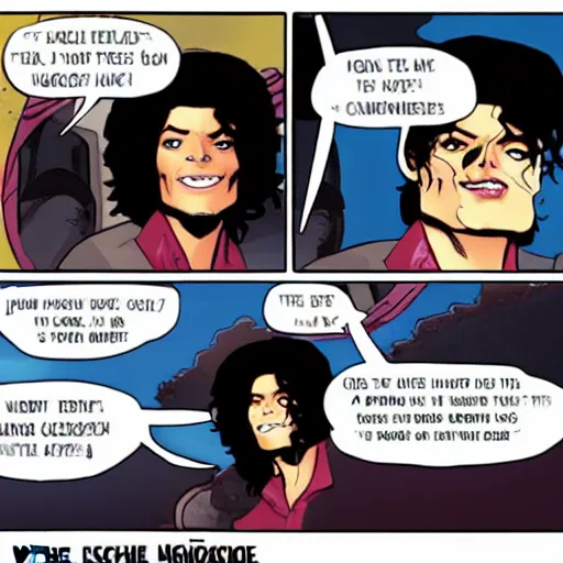 Prompt: michael jackson learn javascript, hq marvel comic