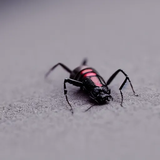 Image similar to still macro of venomous beetle hyper realistic cinematic lighting