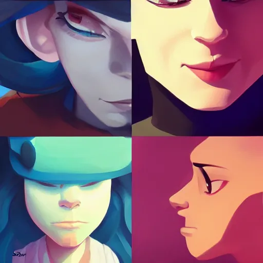 Image similar to face icon stylized minimalist rockoa €™ s modern life, loftis, cory behance hd by jesper ejsing, by rhads, makoto shinkai and lois van baarle, ilya kuvshinov, rossdraws global illumination