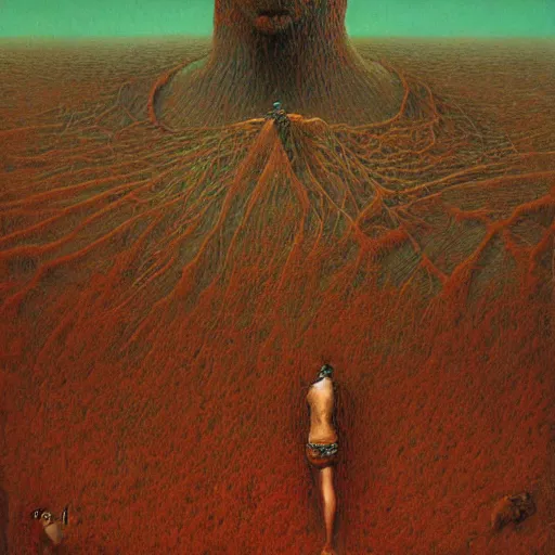 Prompt: geidi prime, realistic art beksinski style, highly detailed