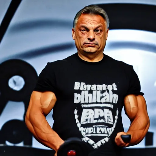 Image similar to Viktor Orban Bodybuilder