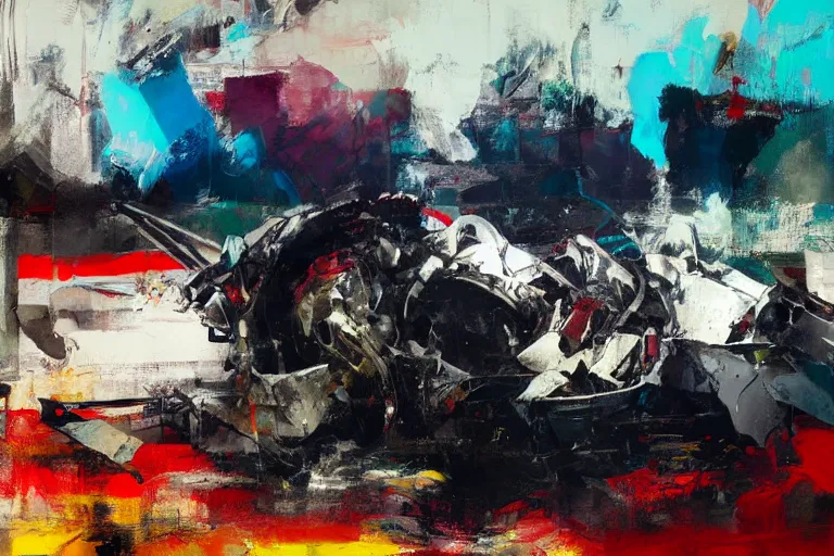 Image similar to artwork by adrian ghenie