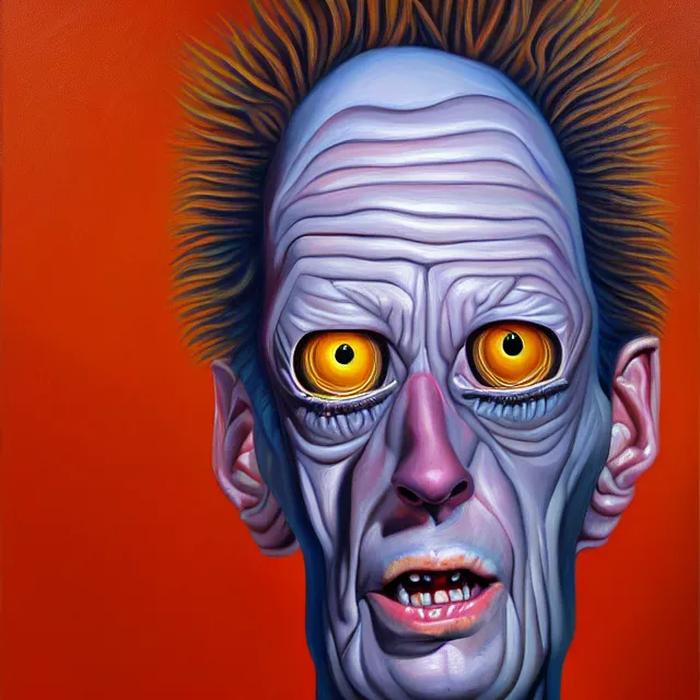 Prompt: an oil on canvas portrait painting of beavis, polycount, surrealism, surrealist, cosmic horror, high detail