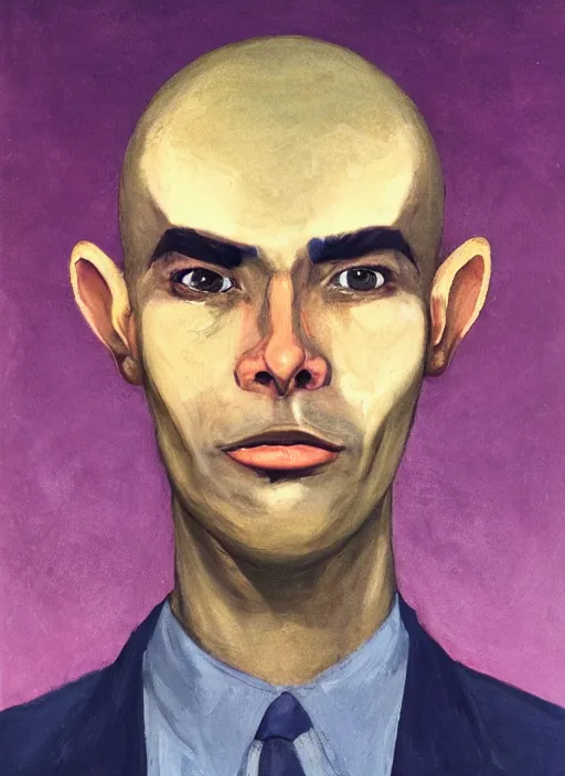 Image similar to portrait of a handsome human like male alien