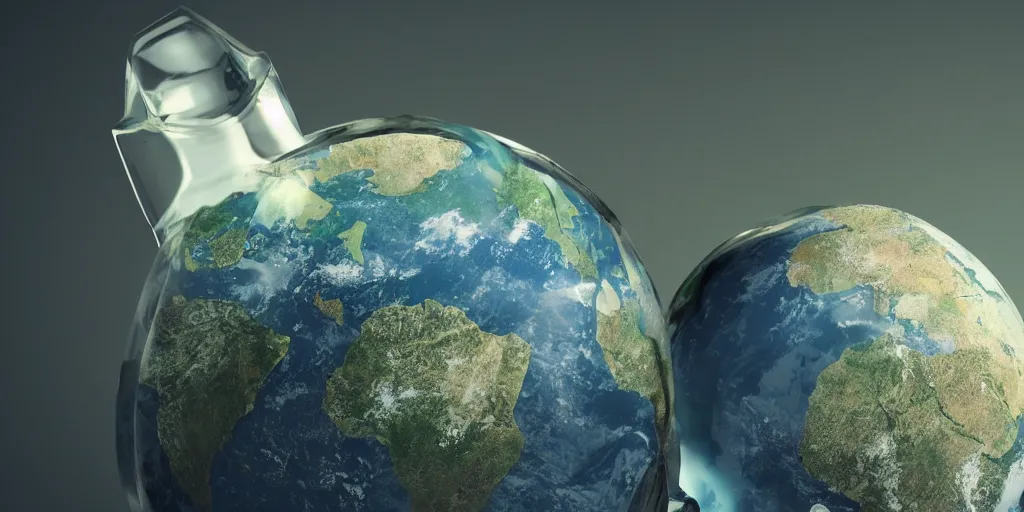 Prompt: a octane render of the earth in a bottle , in the style of waya Steurbaut YT, made by Waya Steurbaut YT, photo realistic, cinematic, epic, dark,