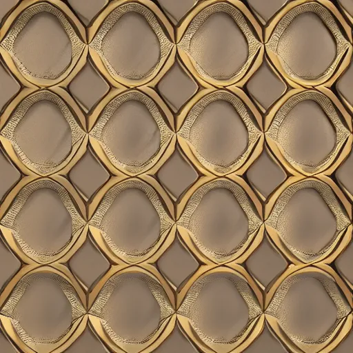 Image similar to 3d render of an abstract medieval pattern gold tile, symetrical