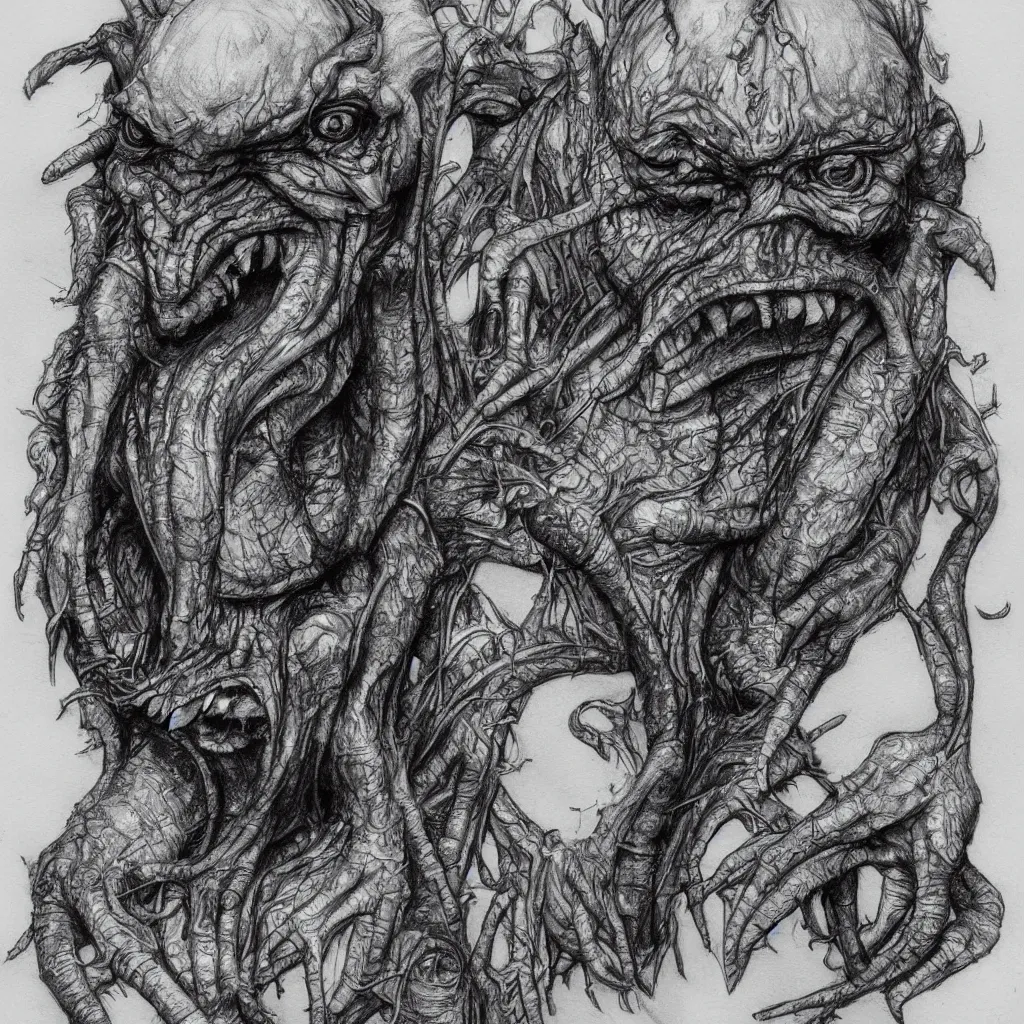 Image similar to super detailed studio portraits of innsmouth dweller concept art, innsmouth ocean - dwellers pencil sketch, mutant, fishmen, lovecraftian, hp lovecraft style, artistic photo, noir, monochrome, dark atmosphere, fine art, ink sketch