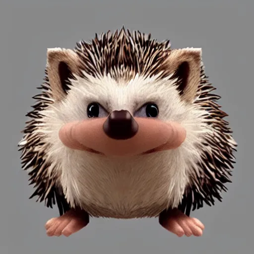 Image similar to twitch emote of a cute hedgehog