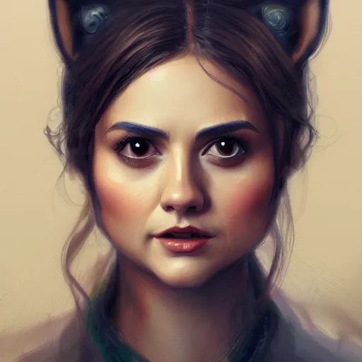 Prompt: a humanoid fox with a face inspired by jenna coleman, intricate, elegant, highly detailed, digital painting, artstation, glamor pose, concept art, smooth, sharp focus, illustration, art by artgerm and greg rutkowski, artey freytag