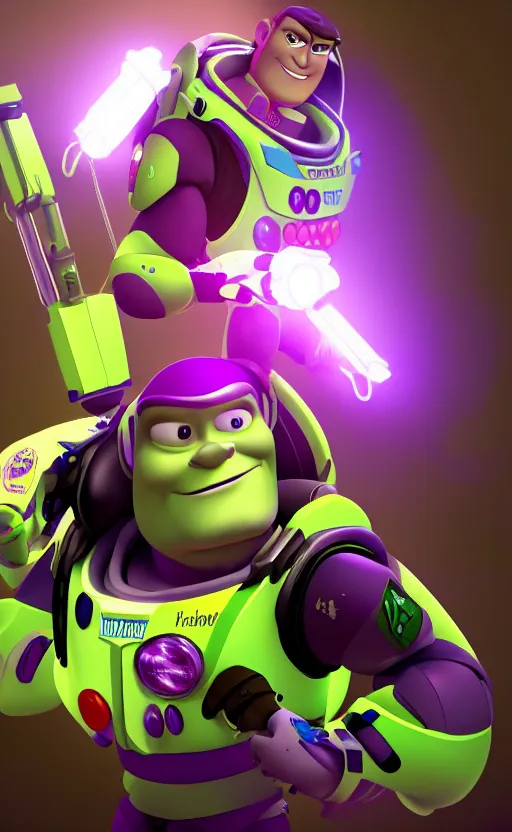 Image similar to kevin hart as buzz lightyear, dynamic lighting, photorealistic fantasy concept art, trending on art station, stunning visuals, creative, cinematic, ultra detailed