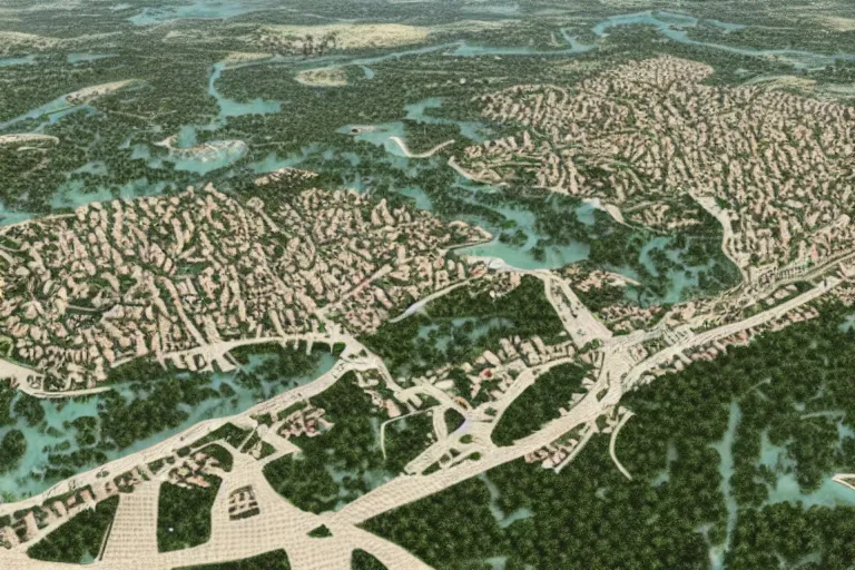 Image similar to the future capital city of liberland