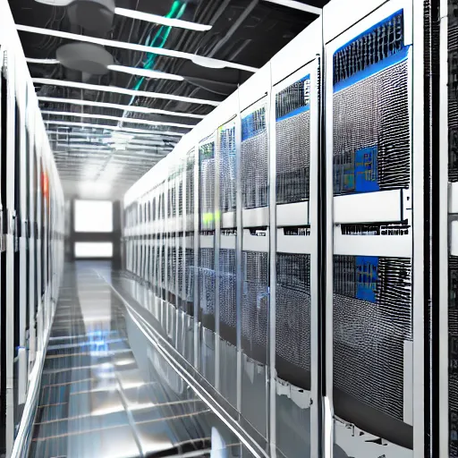 Prompt: networking, server racks, cloud storage, cloud networking, cloud services