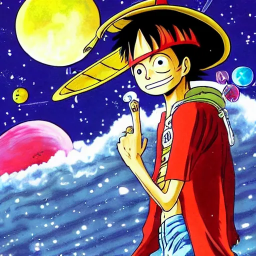 Image similar to luffy in space by Eiichiro Oda