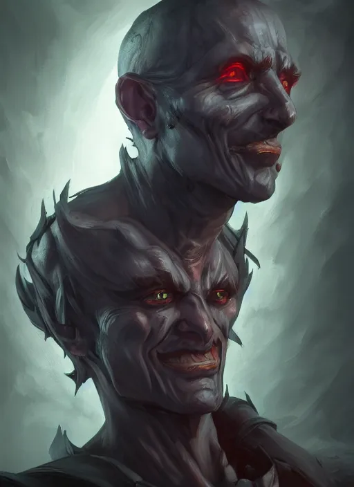 Image similar to A fantasy comic book style portrait painting of a evil male necromancer, unreal 5, DAZ, hyperrealistic, octane render, RPG portrait, dynamic lighting