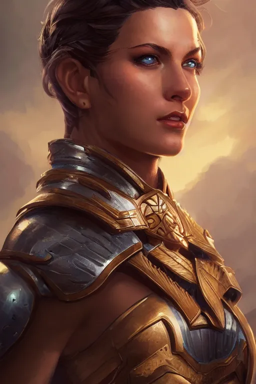 Image similar to amazon valkyrie athena, d & d, fantasy, portrait, highly detailed, headshot, digital painting, trending on artstation, concept art, sharp focus, illustration, art by artgerm and greg rutkowski and magali villeneuve