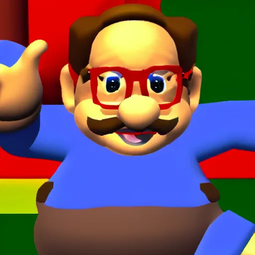 Image similar to danny devito, mario 6 4 screenshot