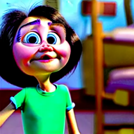 Prompt: pixar character transgender woman with down syndrome