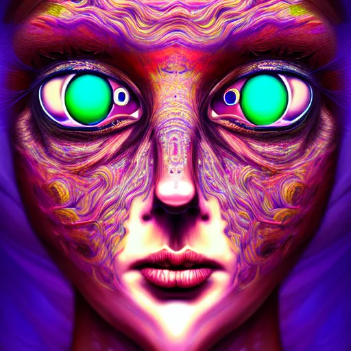 Image similar to An extremely psychedelic portrait of an eye, surreal, LSD, face, detailed, intricate, elegant, lithe, highly detailed, digital painting, artstation, concept art, smooth, sharp focus, illustration