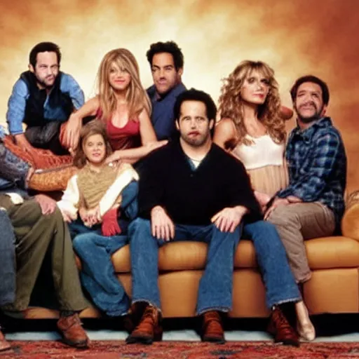 Image similar to the cast of its always sunny in philadelphia, in a scene of full house