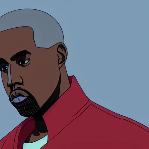 Image similar to a realistic render of Kanye West in Neon Genesis Evangelion, high quality render, 4k, concept art