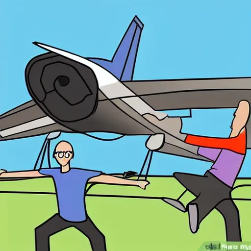 Prompt: wikihow image of how to make airplane noises to annoy your neighbour