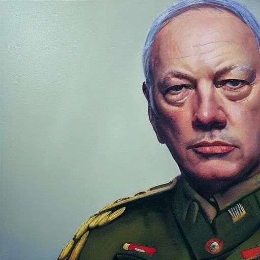 Image similar to “Oil painting of David Gilmour as a World War 1 general, 4k”