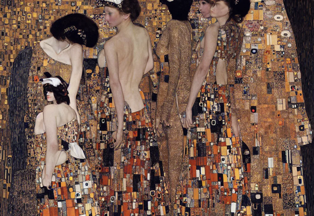 Prompt: fashion editorial by Gustav Klimt. highly detailed. 8k. depth of field. photography