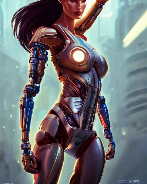 Image similar to weta disney pixar movie still portrait photo of megan fox as cyborg woman by pixar, by weta, wlop, ilya kuvshinov, rossdraws, artgerm, maxim cover, latex, sweaty, iridescent, bright morning, anime, liosh, mucha