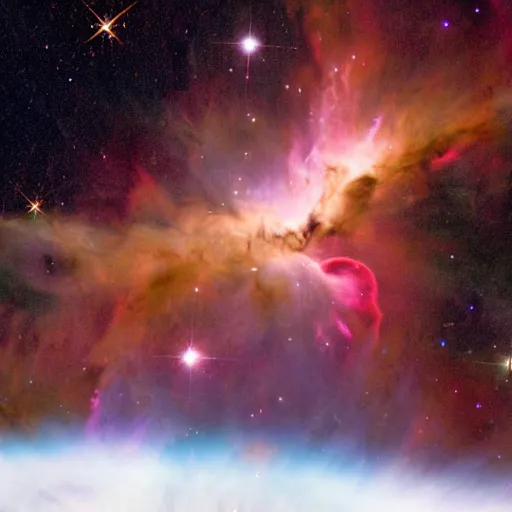 Image similar to james webb takes a photo of a suspicious looking nebula