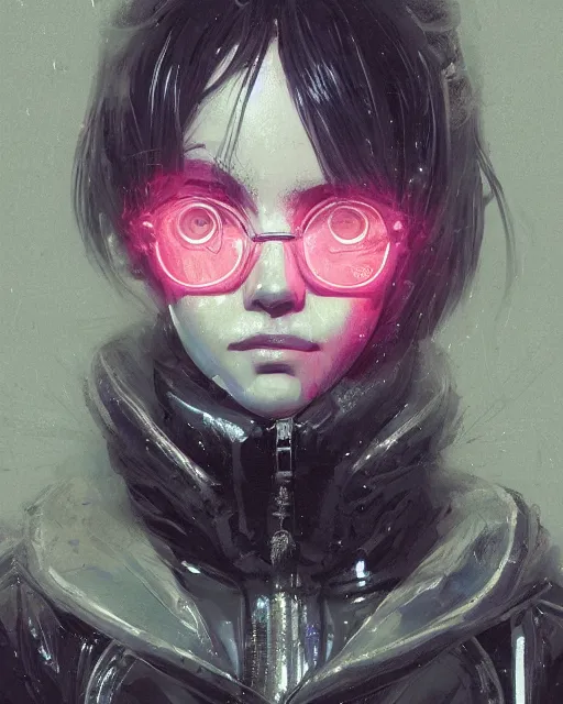 Image similar to detailed portrait neon operator girl, cyberpunk futuristic, neon, reflective puffy coat, decorated with traditional japanese by ismail inceoglu dragan bibin hans thoma greg rutkowski alexandros pyromallis nekro rene margitte, illustrated, perfect face, fine details, realistic shaded, fine - face, pretty face