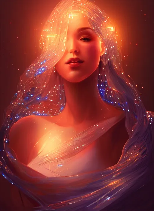 Image similar to water, glowing lights!! intricate elegant, highly detailed, digital painting, artstation, concept art, smooth, sharp focus, illustration, art by artgerm