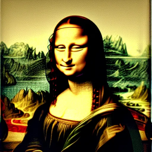 Prompt: Mona Lisa but dank in the style of Georgia O'Keeffe