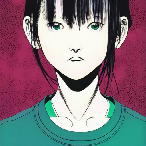 Image similar to a portrait of a girl by inio asano, beeple and james jean, hiroyuki takahashi color scheme