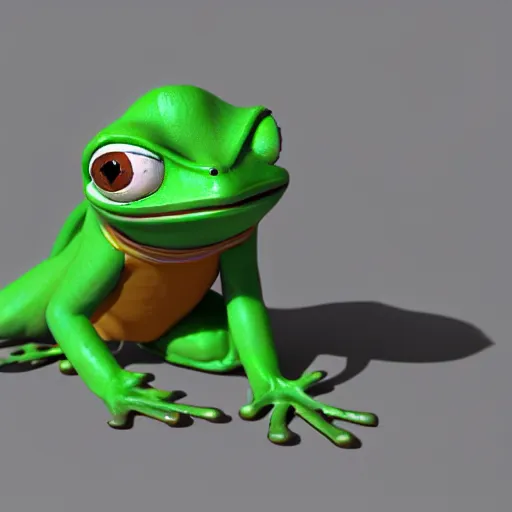 Image similar to pepe the frog, hyperrealistic, sharp focus, octane render, realistic lighting, realistic shadows