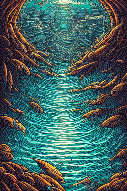 Image similar to The sea by Dan Mumford